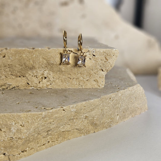 AMBER EARRINGS | GOLD